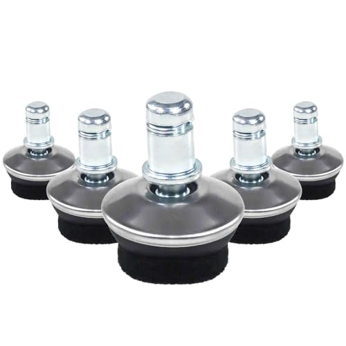 hjh OFFICE 5er Set Filzgleiter 11mm Stift für Bürostuhl Stand FZ Bodengleiter Fußgleiter für Harte Böden mit Filz-Beschichtung, Silber hjh OFFICE 5er Set Filzgleiter 11mm Stift für Bürostuhl Stand FZ Bodengleiter Fußgleiter für Harte Böden mit Filz-Beschichtung, Silber von hjh OFFICE