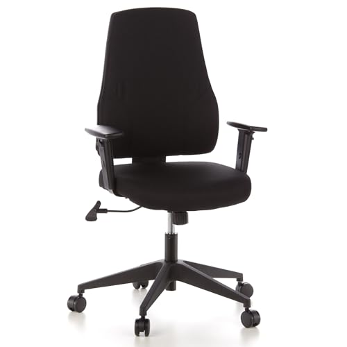 hjh OFFICE 608100 Bürostuhl PRO-TEC 100 Stoff Schwarz Drehstuhl ergonomisch mit Verstellbarer Arm- & Rückenlehne hjh OFFICE 608100 Bürostuhl PRO-TEC 100 Stoff Schwarz Drehstuhl ergonomisch mit Verstellbarer Arm- & Rückenlehne von hjh OFFICE