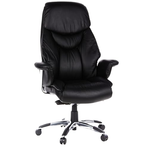 hjh OFFICE 608200 XXL Chefsessel Prado Leder Schwarz Bequemer Bürosessel mit Dicker Polsterung, hohe Rückenlehne hjh OFFICE 608200 XXL Chefsessel Prado Leder Schwarz Bequemer Bürosessel mit Dicker Polsterung, hohe Rückenlehne von hjh OFFICE