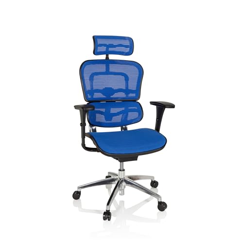 hjh OFFICE Luxus Chefsessel ERGOHUMAN Edition Netzstoff Blau von hjh OFFICE