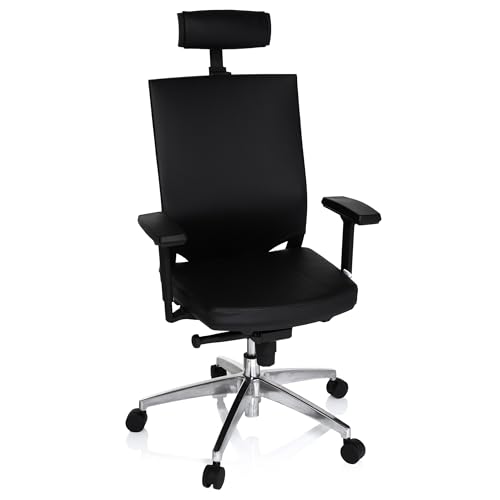 hjh OFFICE 657270 Profi Bürostuhl Porto MAX HIGH Leder Schwarz Bürosessel ergonomisch, Armlehne & Kopfstütze höhenverstellbar hjh OFFICE 657270 Profi Bürostuhl Porto MAX HIGH Leder Schwarz Bürosessel ergonomisch, Armlehne & Kopfstütze höhenverstellbar von hjh OFFICE