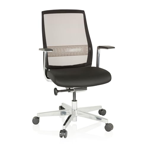 hjh OFFICE 657661 Profi Bürostuhl FOUNTAINE PRO Schwarz Drehstuhl ergonomisch, Netzrücken selbstheilend von hjh OFFICE
