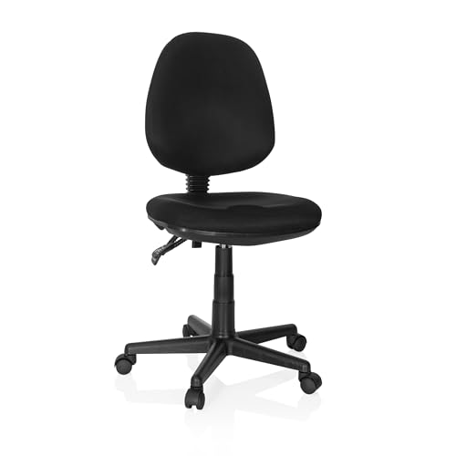 hjh OFFICE 666101 Home-Office Bürostuhl City 25 Stoff Schwarz Drehstuhl, Sitzfläche & Rückenlehne höhenverstellbar von hjh OFFICE