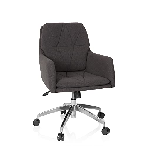hjh OFFICE 670946 Home-Office Sessel Shake 350 Stoff Grau moderner Drehsessel mit Rollen, höhenverstellbar von hjh OFFICE