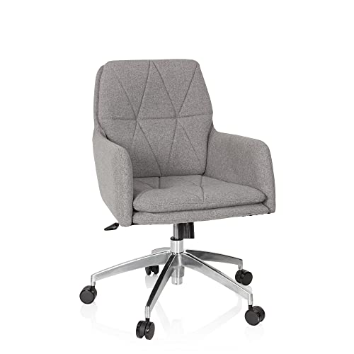 hjh OFFICE 670947 Home-Office Sessel Shake 350 Stoff Hellgrau moderner Drehsessel mit Rollen, höhenverstellbar von hjh OFFICE