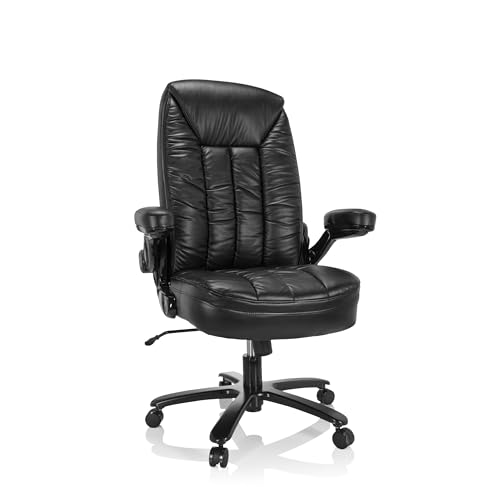 hjh OFFICE 691020 XXL Drehstuhl Instructor III Kunstleder Schwarz Bürostuhl bis 220kg belastbar, Armlehnen klappbar hjh OFFICE 691020 XXL Drehstuhl Instructor III Kunstleder Schwarz Bürostuhl bis 220kg belastbar, Armlehnen klappbar von hjh OFFICE