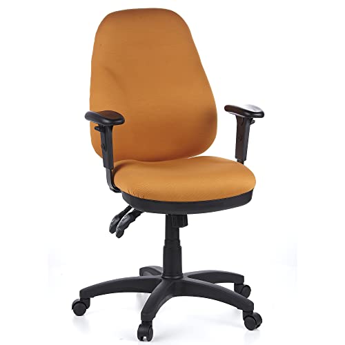 hjh OFFICE 702010 Profi Bürostuhl Zenit PRO Stoff Orange Bürosessel ergonomisch, Rückenlehne verstellbar, gepolstert von hjh OFFICE