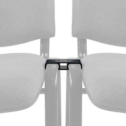 hjh OFFICE 704099 Reihenverbinder Connect Kunststoff Schwarz Stuhl-Clips für Besucherstühle, 10er Set von hjh OFFICE