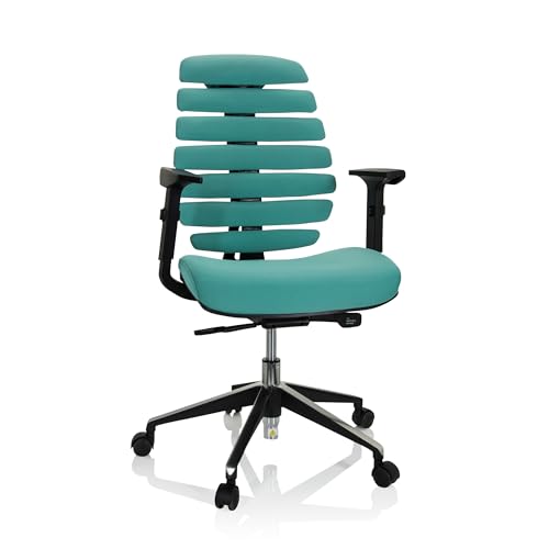 hjh OFFICE Profi Bürostuhl Ergo LINE II Stoff Türkis, ergonomischer Drehstuhl, GS geprüft, TÜV Süd nach DIN EN 1335-1, 1335-2 von hjh OFFICE
