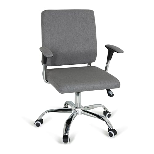hjh OFFICE 719902 Home-Office Drehstuhl Charles I Stoff Dunkelgrau Bürostuhl mit Rollen, höhenverstellbar, Wippfunktion von hjh OFFICE