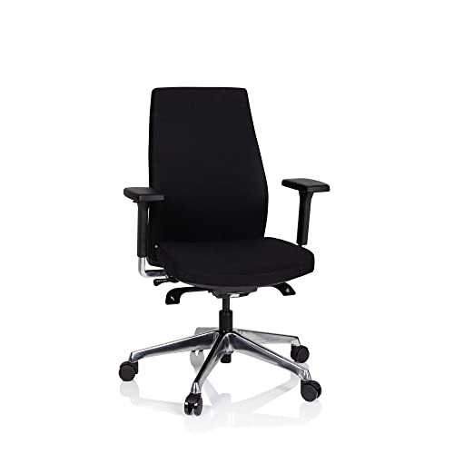 hjh OFFICE 721944 Profi Bürostuhl SKAVE 300 Stoff Schwarz Drehstuhl ergonomisch, Rückenlehne & Armlehnen höhenverstellbar von hjh OFFICE