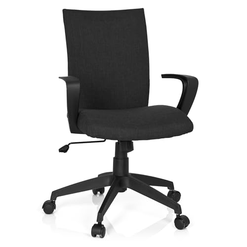 hjh OFFICE 723042 Bürostuhl ergonomisch Soft moderner Homeoffice Drehstuhl mit Rollen & Wippfunktion, Stoff Schwarz hjh OFFICE 723042 Bürostuhl ergonomisch Soft moderner Homeoffice Drehstuhl mit Rollen & Wippfunktion, Stoff Schwarz von hjh OFFICE
