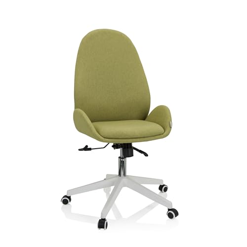 hjh OFFICE 729433 Schreibtischstuhl AVEA I Stoff höhenverstellbarer Drehstuhl mit hoher ergonomischer Rückenlehne, Grün von hjh OFFICE