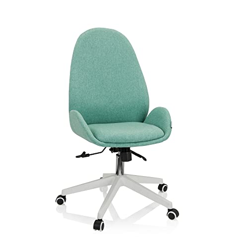 hjh OFFICE 729434 Schreibtischstuhl AVEA I Stoff höhenverstellbarer Drehstuhl mit hoher ergonomischer Rückenlehne, Aqua von hjh OFFICE