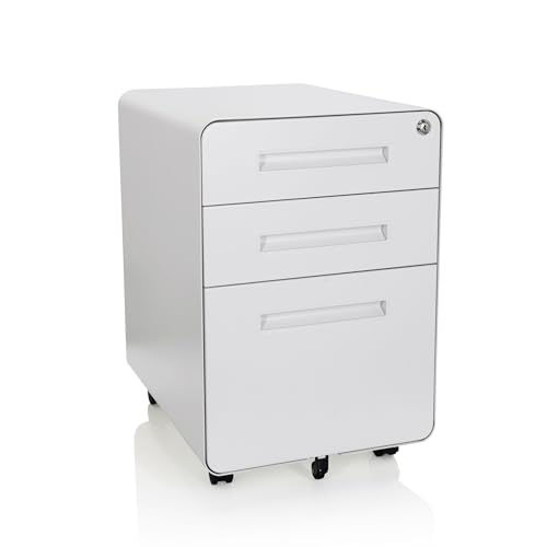 hjh OFFICE 743015 Rollcontainer Color Plus I Stahl Weiß Schubladenschrank mit Rollen, A4 Hängeregister, abschließbar hjh OFFICE 743015 Rollcontainer Color Plus I Stahl Weiß Schubladenschrank mit Rollen, A4 Hängeregister, abschließbar von hjh OFFICE