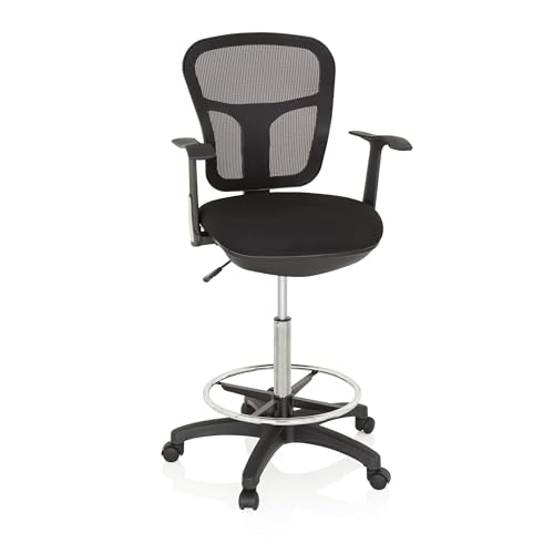 hjh OFFICE 760008 Arbeitsstuhl TOP Work 108 Netzstoff Schwarz ergonomischer Counterstuhl mit Ring-Fußstütze hjh OFFICE 760008 Arbeitsstuhl TOP Work 108 Netzstoff Schwarz ergonomischer Counterstuhl mit Ring-Fußstütze von hjh OFFICE
