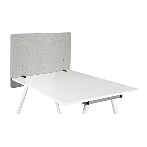 hjh OFFICE Akustik Trennwand Schreibtisch FLEXMIUT D Side 62 x 80 cm Stoff Hellgrau Sichtschutz Tischtrennwand, 891011 von hjh OFFICE