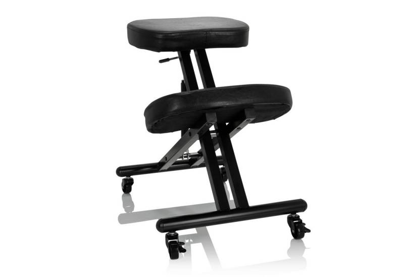 hjh OFFICE Arbeitshocker Kniehocker ORTHONI Kunstleder ohne Armlehnen, Kniehocker Bürohocker ergonomisch mit Rollen, höhenverstellbar hjh OFFICE Arbeitshocker Kniehocker ORTHONI Kunstleder ohne Armlehnen, Kniehocker Bürohocker ergonomisch mit Rollen, höhenverstellbar von hjh OFFICE