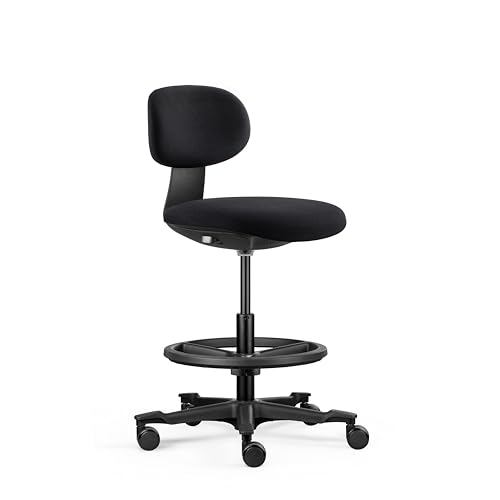 hjh OFFICE Arbeitsstuhl ergonomisch Work MF2 – Drehstuhl mit höhenverstellbarer Rückenlehne, Sitzhöhe & Fußring, stabiles Nylon-Fußkreuz, Schwarz hjh OFFICE Arbeitsstuhl ergonomisch Work MF2 – Drehstuhl mit höhenverstellbarer Rückenlehne, Sitzhöhe & Fußring, stabiles Nylon-Fußkreuz, Schwarz von hjh OFFICE