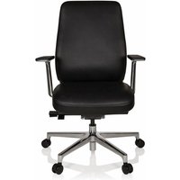 hjh OFFICE Bürostuhl / Chefsessel VERMONT Leder, schwarz von hjh OFFICE