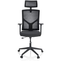hjh OFFICE Bürostuhl / Drehstuhl BRETON B Stoff/Netzstoff, schwarz von hjh OFFICE