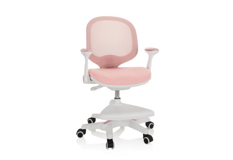 hjh OFFICE Bürostuhl Kinderstuhl KID ERGO Stoff / Netzstoff, mitwachsend, höhenverstellbare Fußstütze, klappbare Armlehnen von hjh OFFICE