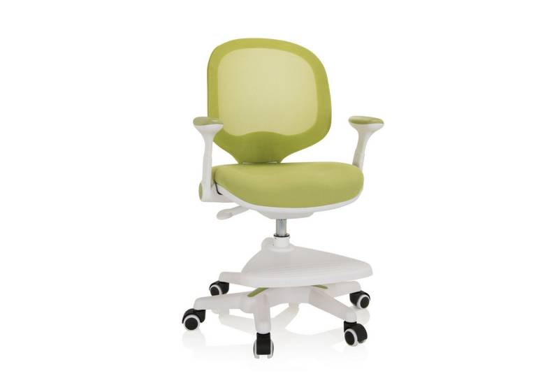 hjh OFFICE Bürostuhl Kinderstuhl KID ERGO Stoff / Netzstoff, mitwachsend, höhenverstellbare Fußstütze, klappbare Armlehnen von hjh OFFICE