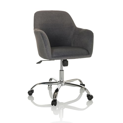 hjh OFFICE Bürostuhl SOLAO 300 Stoff höhenverstellbarer Drehstuhl mit weicher Sitzpolsterung, 719229, Dunkelgrau von hjh OFFICE