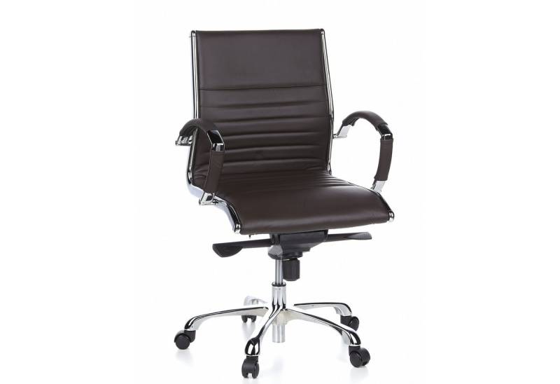 hjh OFFICE Chefsessel Profi Chefsessel PARMA 10 Leder mit Armlehnen, Drehstuhl Bürostuhl ergonomisch von hjh OFFICE