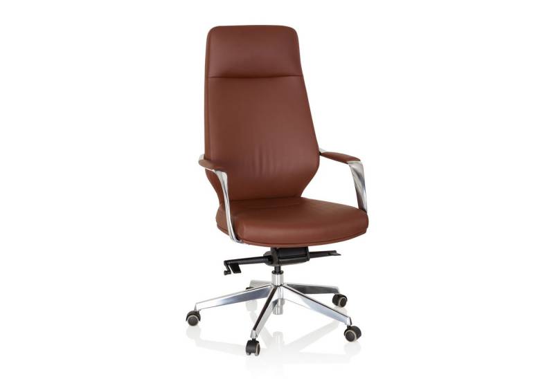 hjh OFFICE Chefsessel Profi Chefsessel VELVET Kunstleder mit Armlehnen, Drehstuhl Bürostuhl ergonomisch von hjh OFFICE