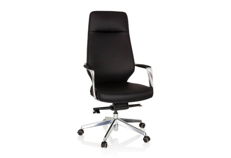 hjh OFFICE Chefsessel Profi Chefsessel VELVET Kunstleder mit Armlehnen, Drehstuhl Bürostuhl ergonomisch von hjh OFFICE