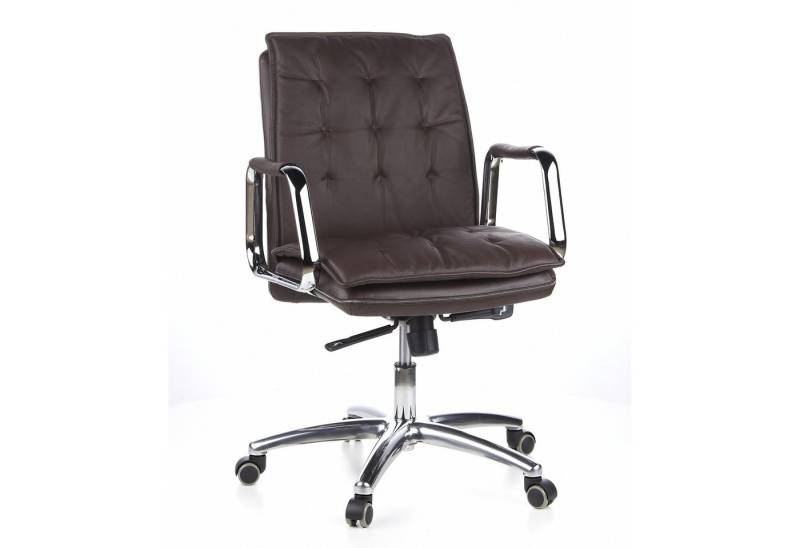 hjh OFFICE Chefsessel Profi Chefsessel VILLA 10 Leder mit Armlehnen, Drehstuhl Bürostuhl ergonomisch von hjh OFFICE