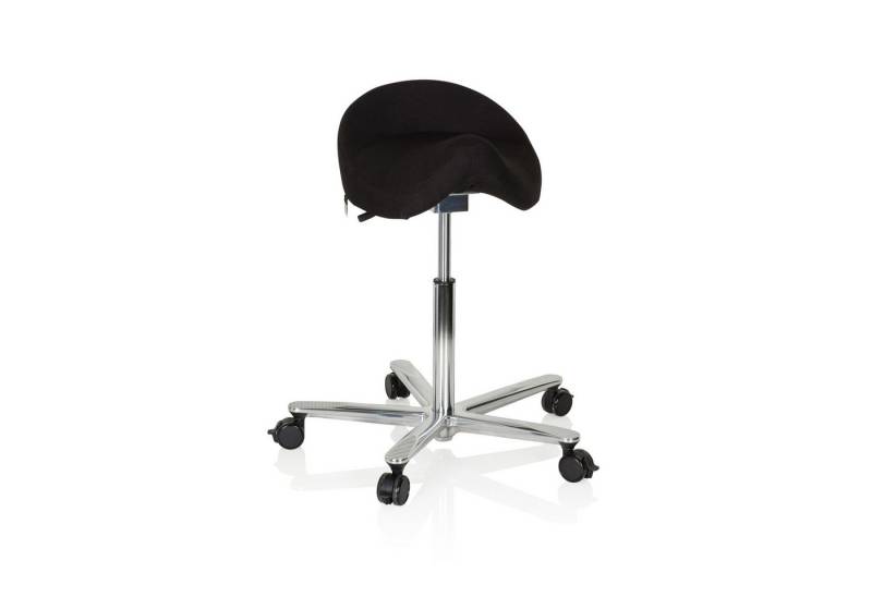 hjh OFFICE Drehhocker Sattelhocker MOVE-TEC 3D PRO I Stoff, Rollhocker von hjh OFFICE