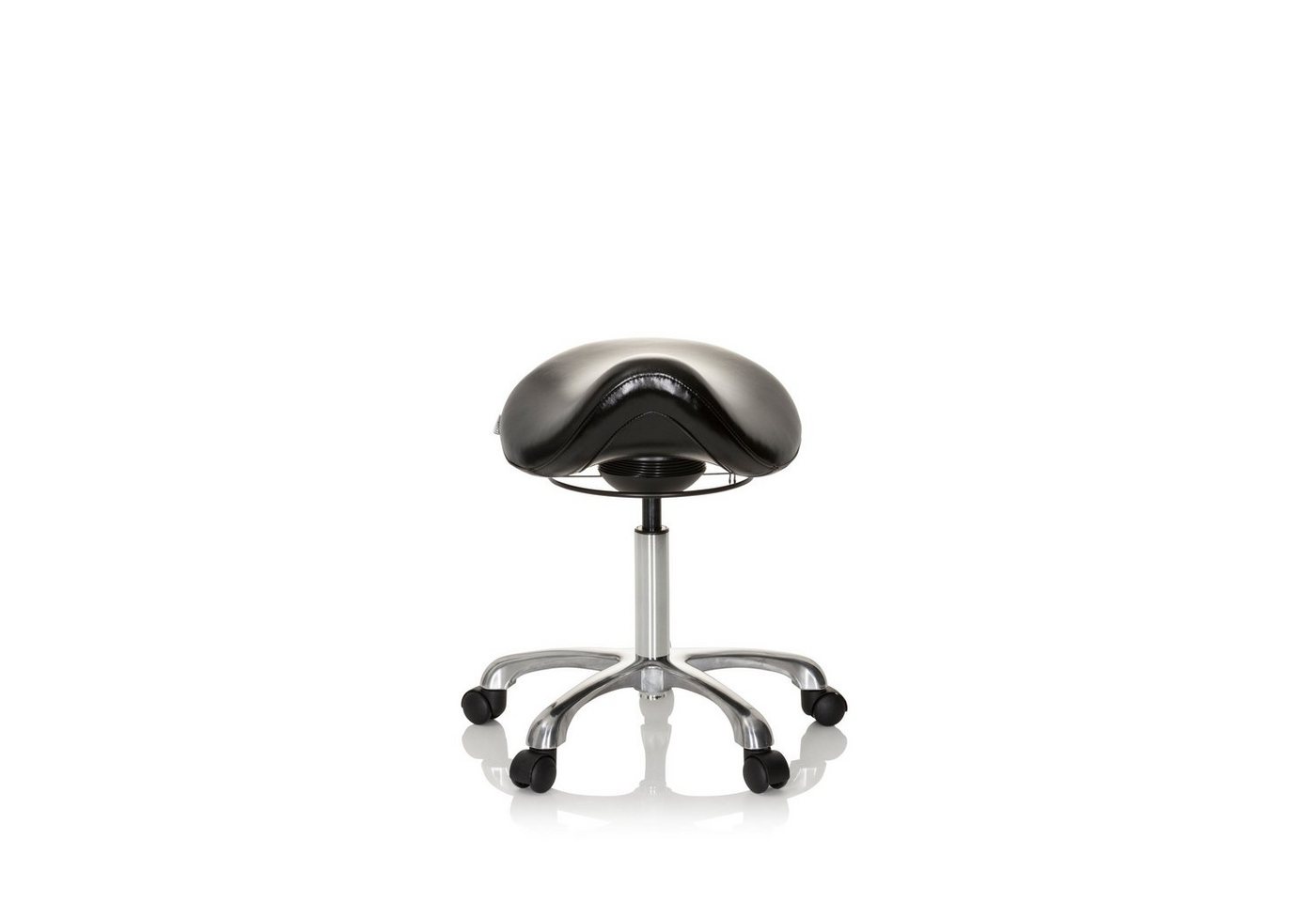 hjh OFFICE Drehhocker Sattelhocker ORTHO SIT Kunstleder ohne Armlehnen, Rollhocker von hjh OFFICE