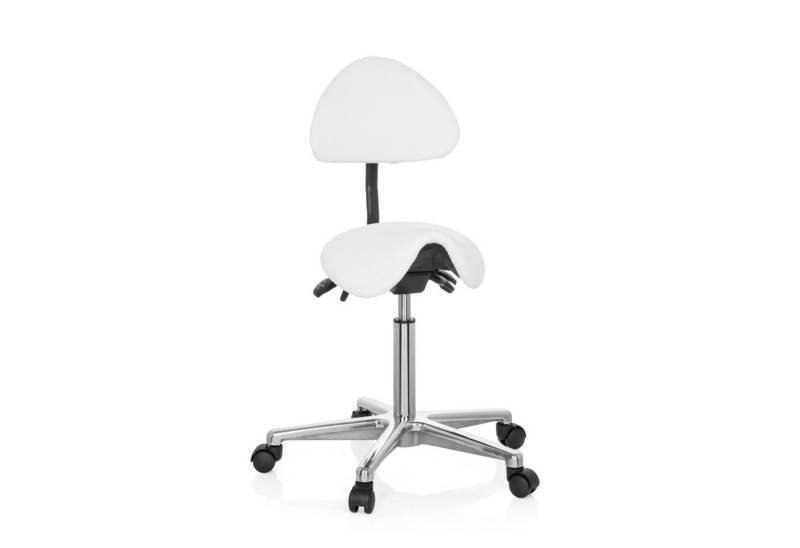 hjh OFFICE Drehhocker Sattelhocker TOP WORK 20 Kunstleder ohne Armlehnen, Rollhocker von hjh OFFICE