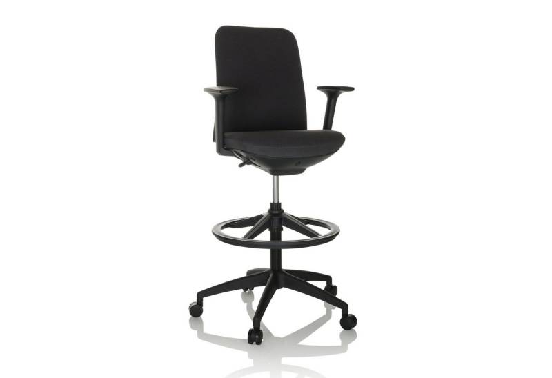 hjh OFFICE Drehstuhl Counterstuhl NESTORA WORK Stoff mit Armlehnen (1 St), Arbeitsstuhl hoch, Bürostuhl mit Fußablage von hjh OFFICE