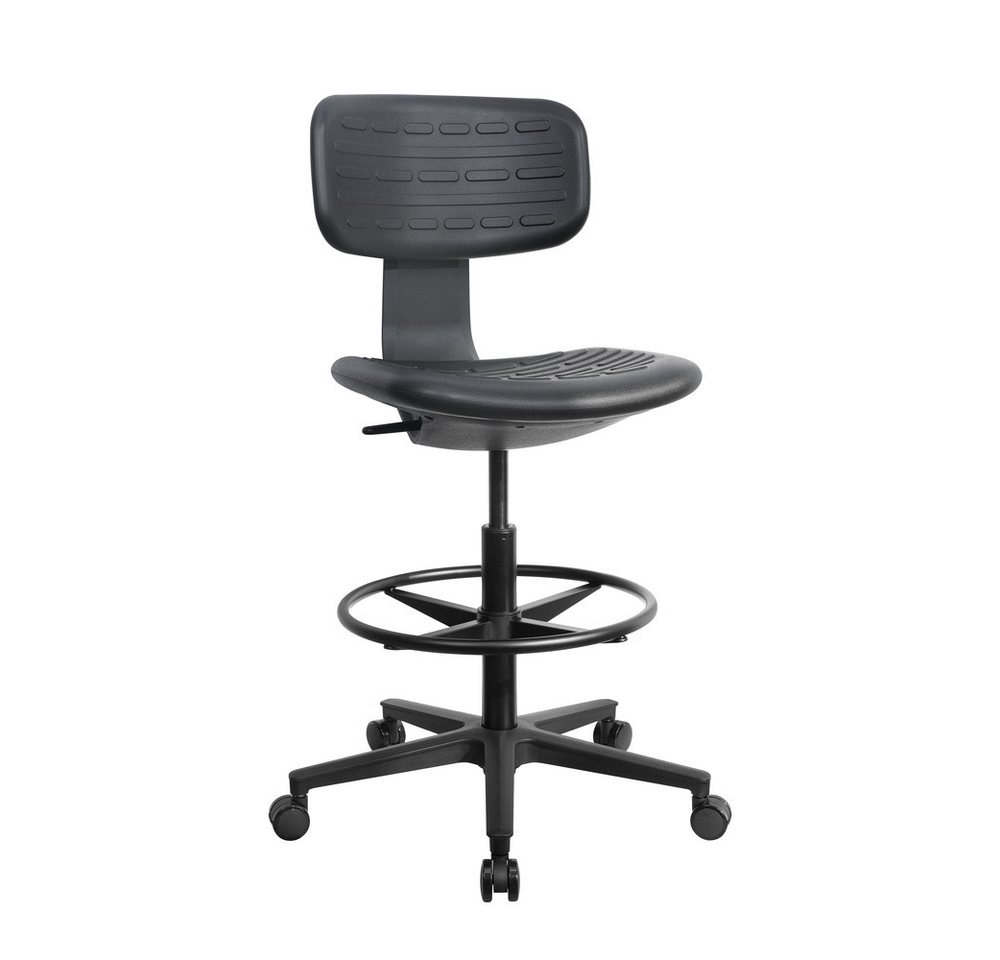 hjh OFFICE Drehstuhl Counterstuhl TOP WORK B Kunstleder ohne Armlehnen (1 St), Arbeitsstuhl hoch, Bürostuhl mit Fußablage von hjh OFFICE
