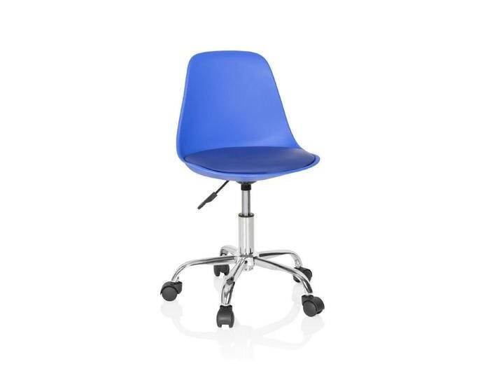 hjh OFFICE Drehstuhl Kinderdrehstuhl FANCY II Kunstleder ohne Armlehnen (1 St), Kinder Bürostuhl mitwachsend, ergonomisch, blau, Blau von hjh-OFFICE