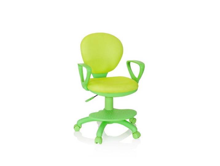 hjh OFFICE Drehstuhl Kinderdrehstuhl KID COLOUR Stoff mit Armlehnen (1 St), Kinder Bürostuhl mitwachsend, ergonomisch, grün, Grün von hjh-OFFICE