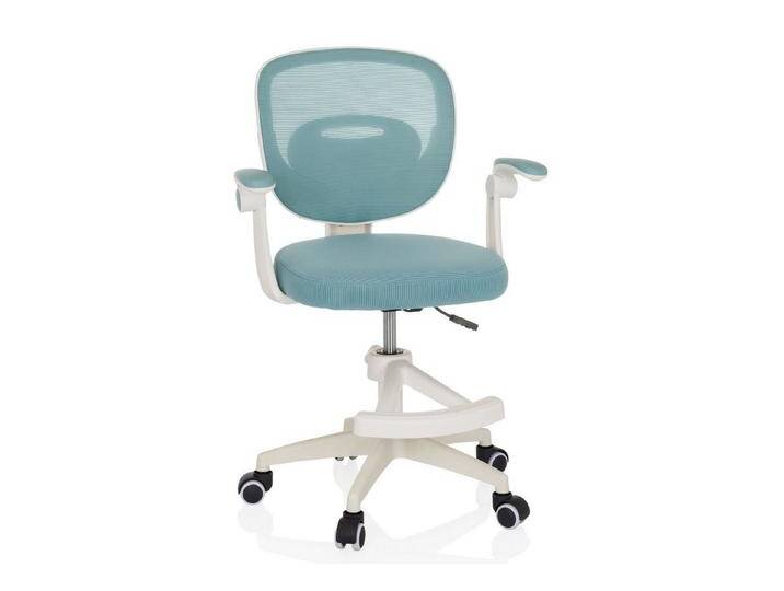 hjh OFFICE Drehstuhl Kinderdrehstuhl KIDDY SMART Stoff (1 St), Kinder Bürostuhl mitwachsend, ergonomisch, blau, Aqua von hjh-OFFICE