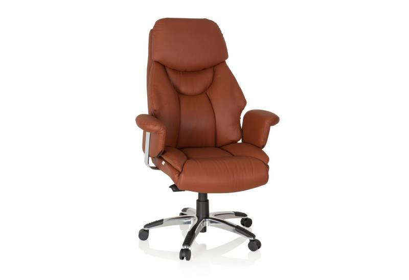 hjh OFFICE Drehstuhl Luxus Chefsessel PRADO Leder mit Armlehnen (1 St), Profi Bürostuhl Schreibtischstuhl ergonomisch von hjh OFFICE