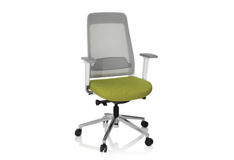 hjh OFFICE Drehstuhl Profi Bürostuhl CHIARO T2 WHITE Stoff/Netzstoff (1 St), Ergonomischer Chefsessel, Schreibtischstuhl höhenverstellbar von hjh OFFICE