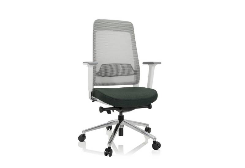 hjh OFFICE Drehstuhl Profi Bürostuhl CHIARO T2 WHITE Stoff/Netzstoff (1 St), Ergonomischer Chefsessel, Schreibtischstuhl höhenverstellbar von hjh OFFICE