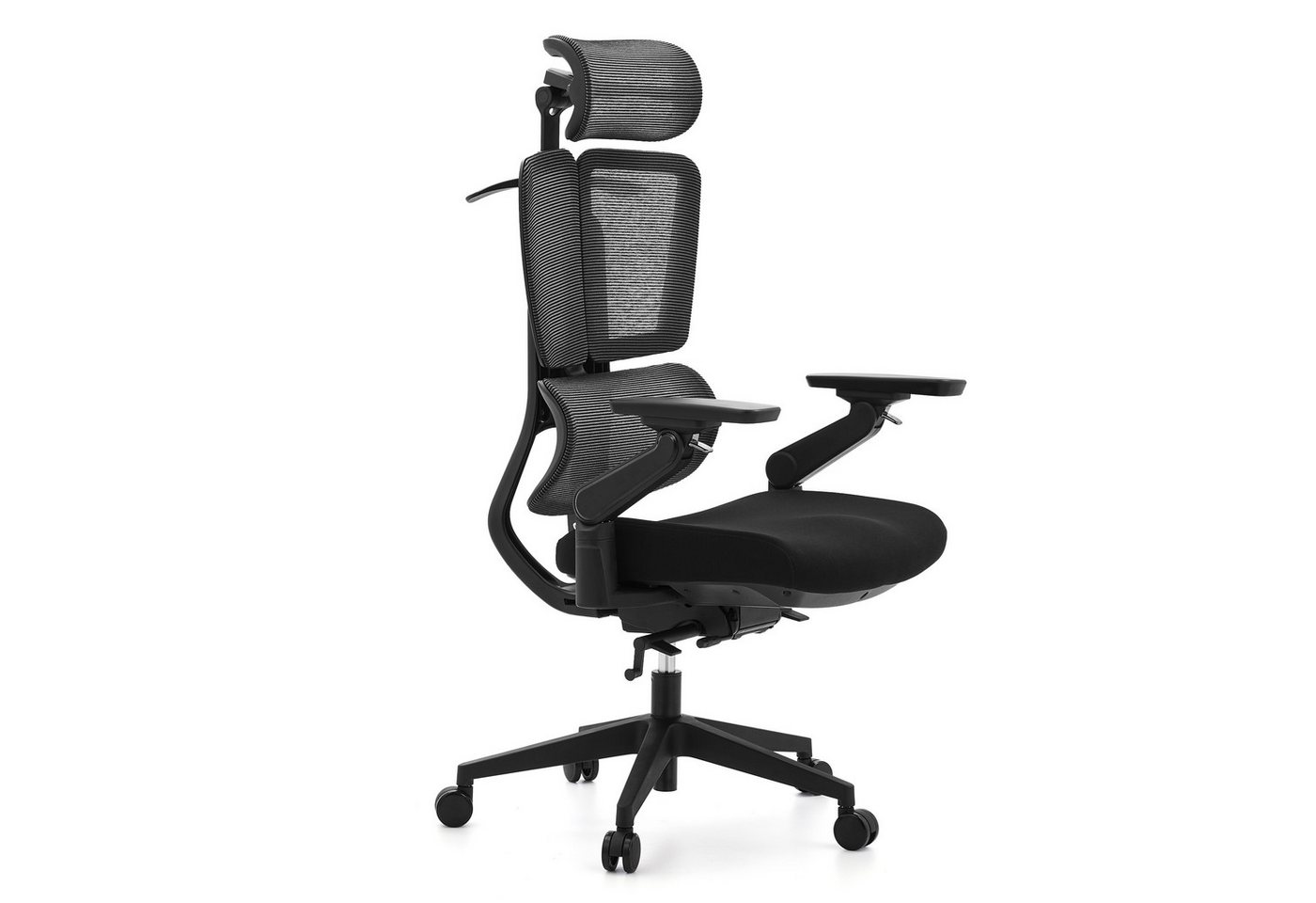 hjh OFFICE Drehstuhl Profi Bürostuhl Ergo U2 Flex3 Stoff / Netzstoff (1 St), Ergonomischer Chefsessel, Schreibtischstuhl höhenverstellbar von hjh OFFICE