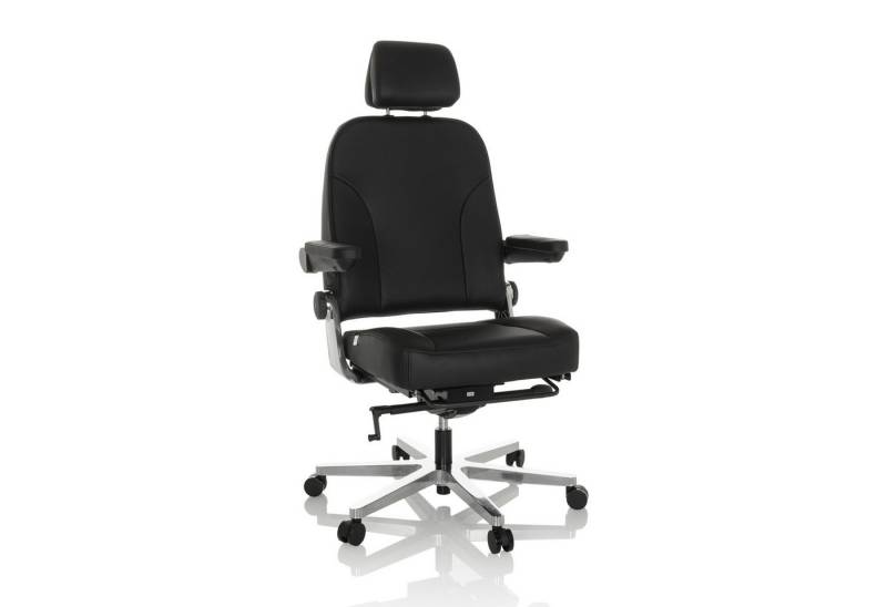 hjh OFFICE Drehstuhl XXL Drehstuhl 24 HOURS F Leder (1 St), XXL Chefsessel Bürostuhl ergonomisch von hjh OFFICE