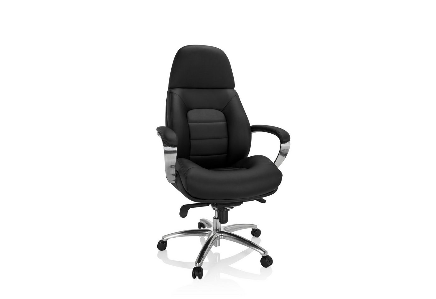 hjh OFFICE Drehstuhl XXL Drehstuhl BRENTON XXL Kunstleder mit Armlehnen (1 St), XXL Chefsessel Bürostuhl ergonomisch von hjh OFFICE