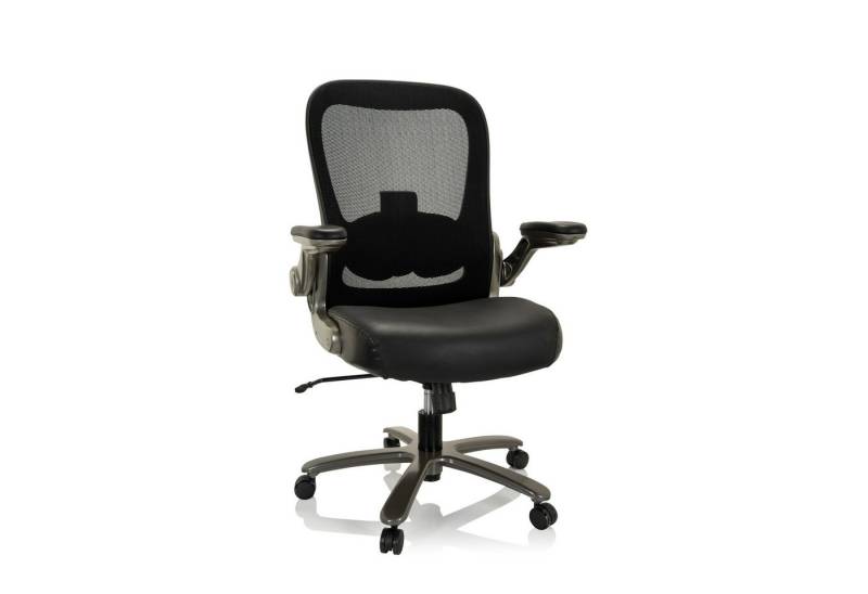 hjh OFFICE Drehstuhl XXL Drehstuhl INSTRUCTOR XXL T I Netzstoff/Leder (1 St), XXL Chefsessel Bürostuhl ergonomisch von hjh OFFICE