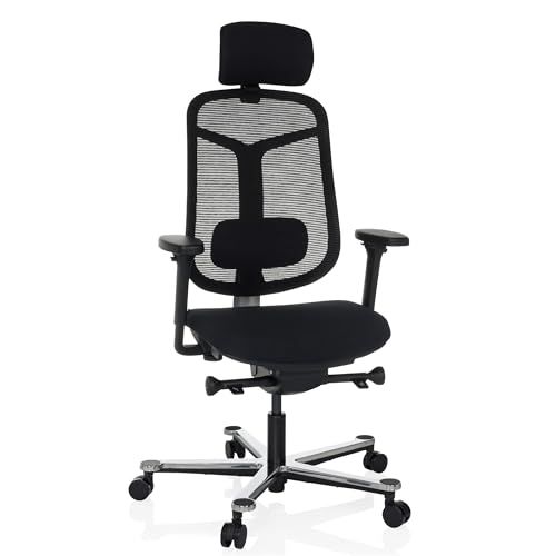 hjh OFFICE Ergonomischer Bürostuhl Bicolore HIGH Drehstuhl mit Verstellbarer Lordosenstütze, Sitz neigbar und tiefenverstellbar, Schwarz/Silber hjh OFFICE Ergonomischer Bürostuhl Bicolore HIGH Drehstuhl mit Verstellbarer Lordosenstütze, Sitz neigbar und tiefenverstellbar, Schwarz/Silber von hjh OFFICE