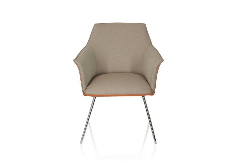 hjh OFFICE Esszimmerstuhl Polsterstuhl AREZZO V Kunstleder/Stoff, Küchenstuhl Konferenzstuhl mit Kufengestell, gepolstert von hjh OFFICE