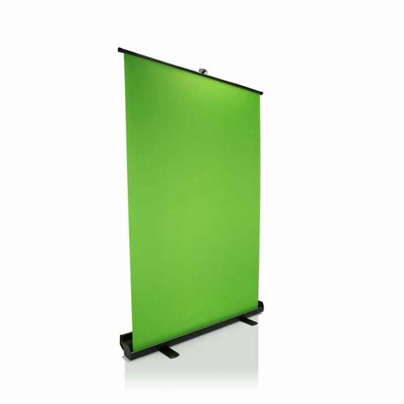 hjh OFFICE Hintergrund Leinwand GREEN SCREEN Rückwand 134*200 cm tragbar grün von hjh OFFICE